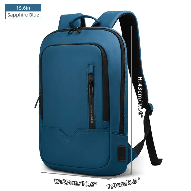 Heroic Knight Backpack Men Multifunction Business Waterproof Slim Laptop Backpack Fashion 15.6