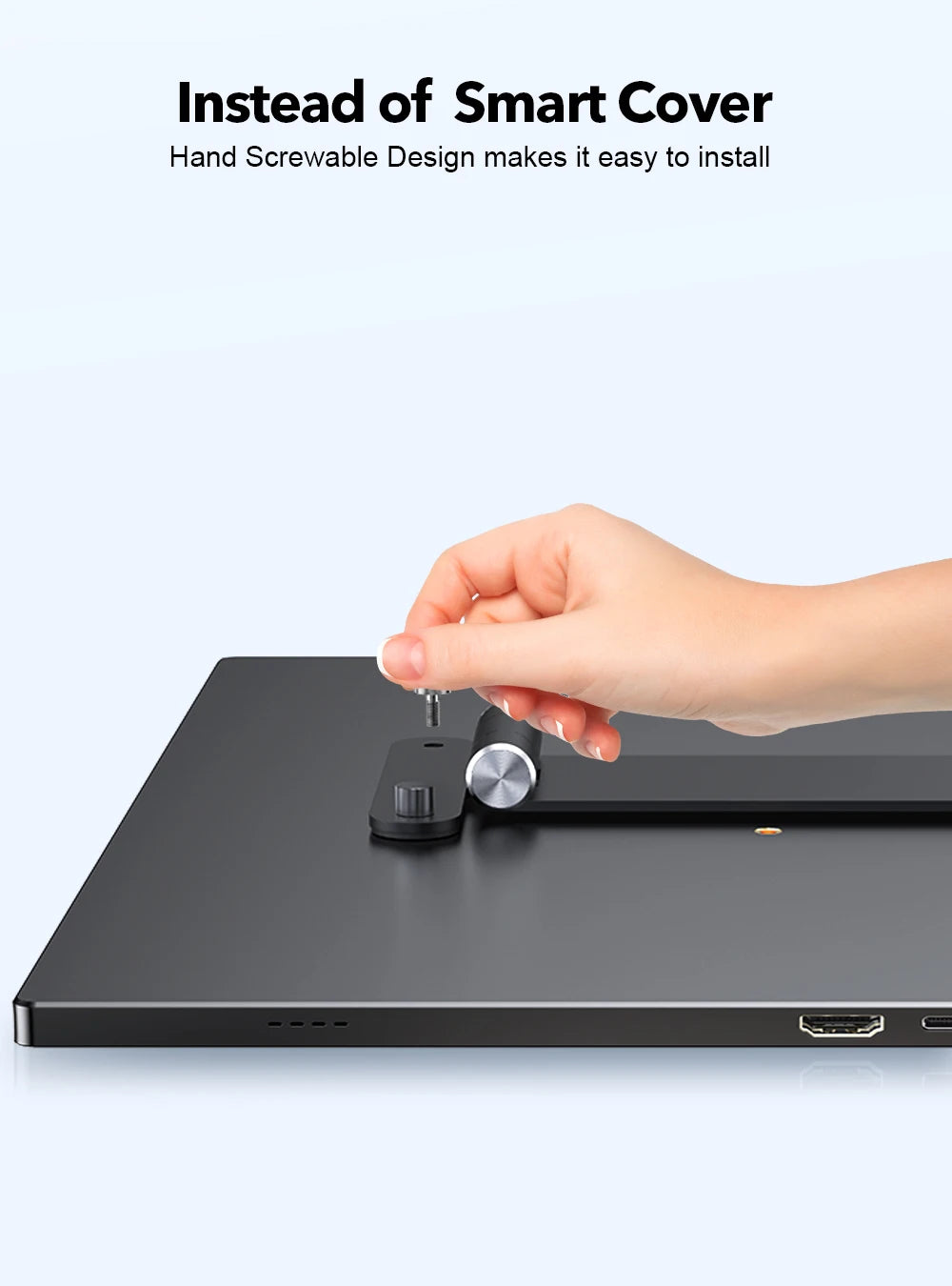 UPERFECT Portable Monitor VESA Stand with Hand Screw Desk Mount Freestanding Fits M3/M4*75MM Monitor with Swivel/Tilt/Rotation
