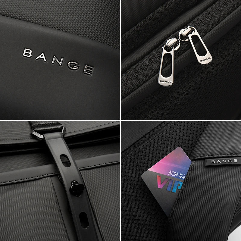 BANGE Anti-Theft Waterproof Laptop Backpack 15.6 Inch – Business Travel Backpack for Men & Women, Durable Work & School Bag