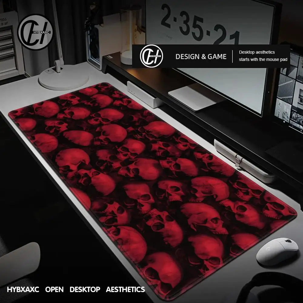 1 pc Red Skeleton skull Gaming Mouse Pad Large Computer Mousepad PC Gamer Mause Mat Laptop Office Mausepad Keyboard Mat Desk Pad