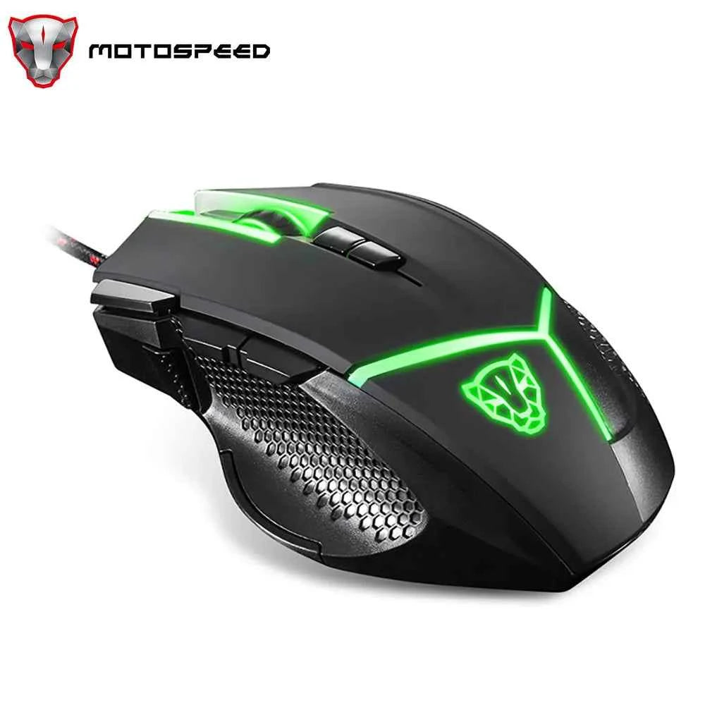 Motospeed Gaming Mouse 7 Button 4000DPI, Macro Programmable USB Wired Mice