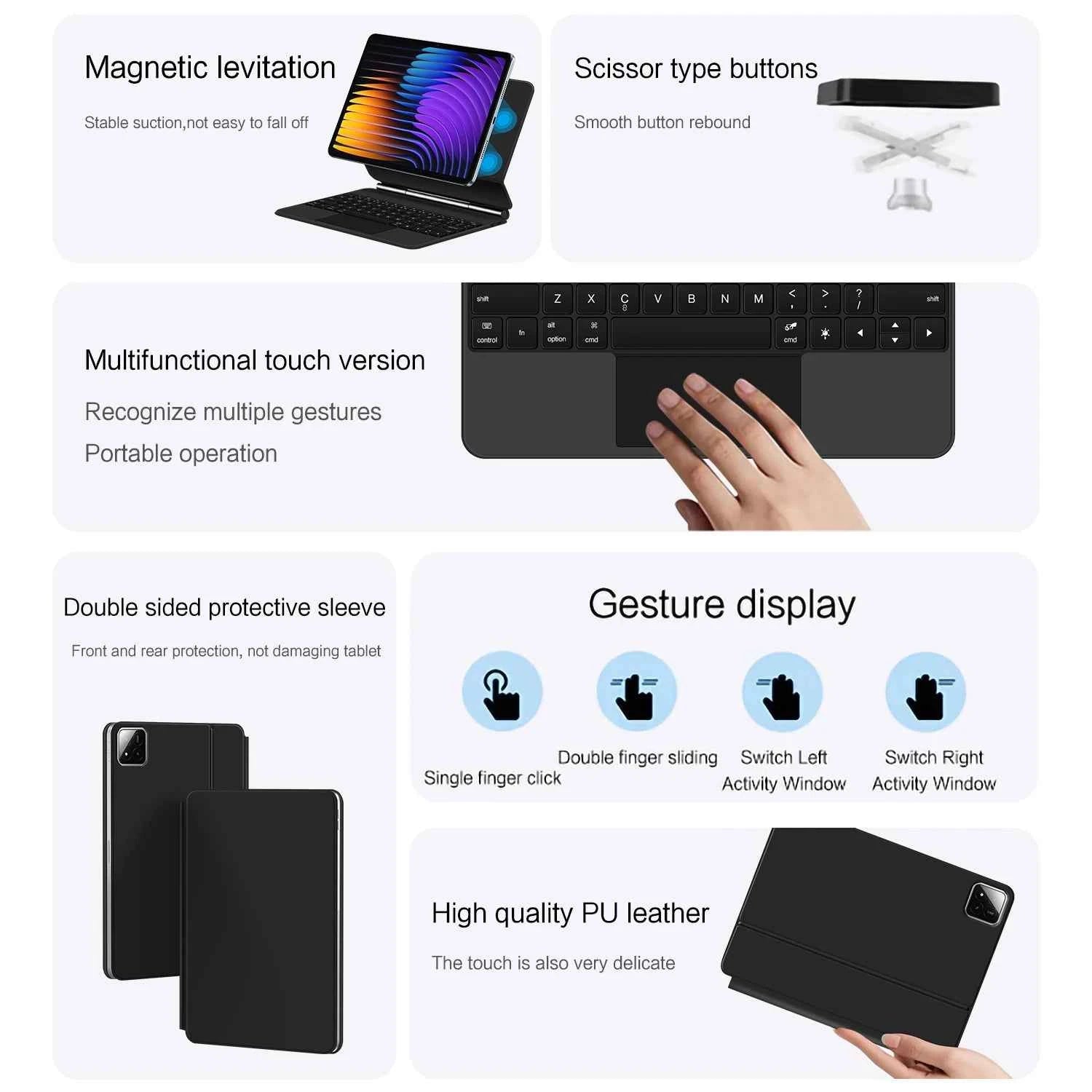 Magic Keyboard Folio For Xiaomi Pad 7 2024 Mi Pad 7 Pro 11.2
