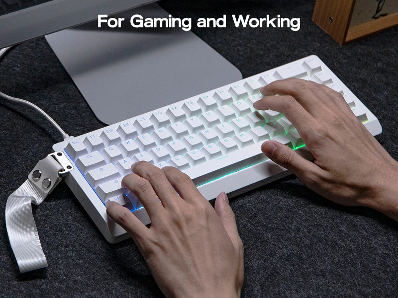 EPOMAKER HE68 Lite 65% Layout Tray-Mounted Wired Hall Effect NKRO Magnetic Keyboard DKS SOCD 8kHZ Polling Adjustable Actuation