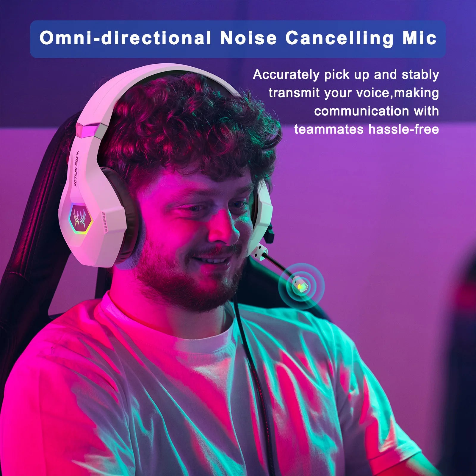 GS450 Head Mounted Esports Earphones, 50mm jack adjustable headband to adapt to different head circumferences, noise cancelling microphone for virtual surround sound, compatible with PC/PS5/Switch/mobile phone for esports, li