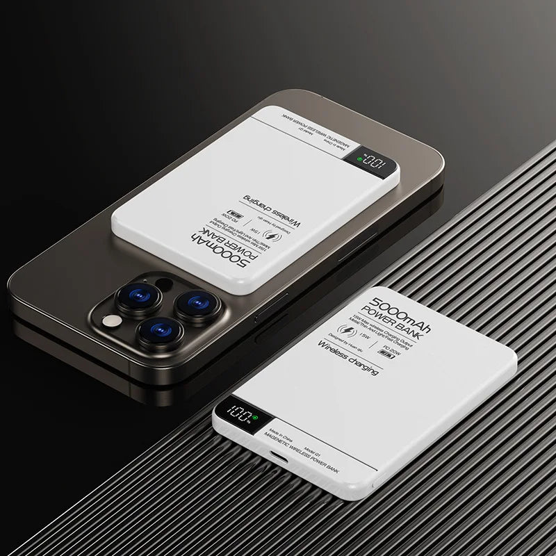 10000mAh Magnetic Power Bank Qi 2 Wireless Charger PD20W Super Fast Charging For MagSafe Powerbank for iPhone Samsung Xiaomi
