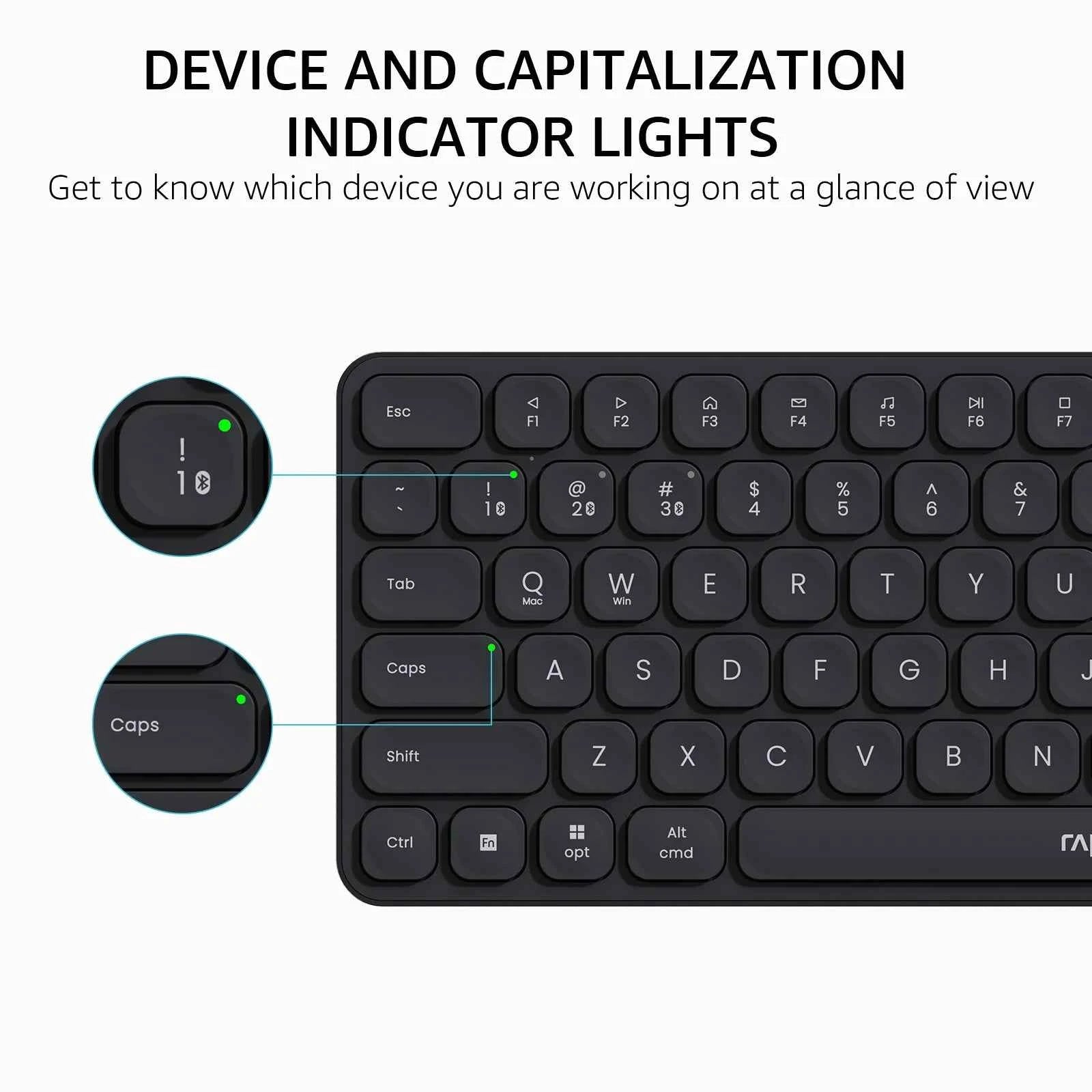 Rapoo 9010M/E9050L/E9350L Multi-Device Wireless Bluetooth Keyboard 2.4G/Bluetooth 5.0/4.0 Support 4 Devices