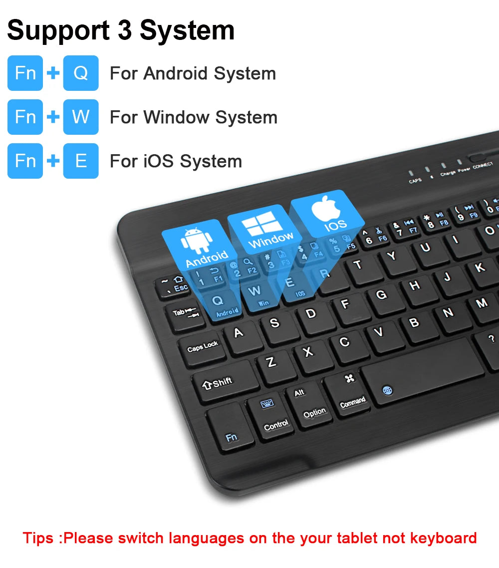 Spanish French Bluetooth Wireless Keyboard Azerty Russian For iPad Mac PC Tablet Cell Phone Laptop And Mouse Mini With N Gamer