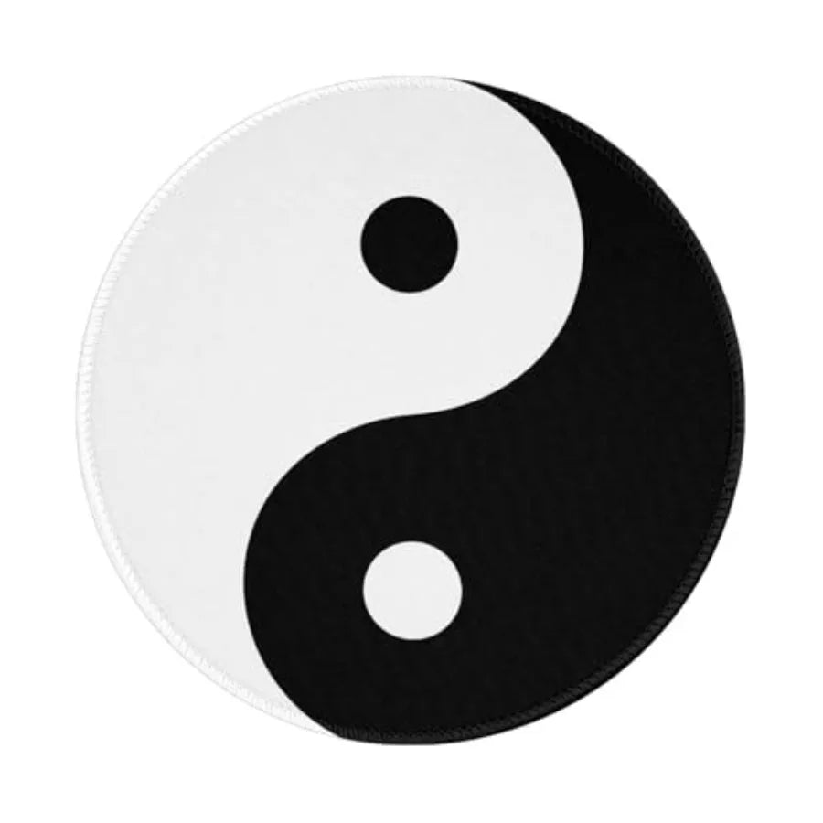 Satan Penta Symbol Goat Skull Gothic Round Mouse Pad Small Gaming Mousepad Desk Mat Stitched Edges 8 X 8 Inch for Home Office