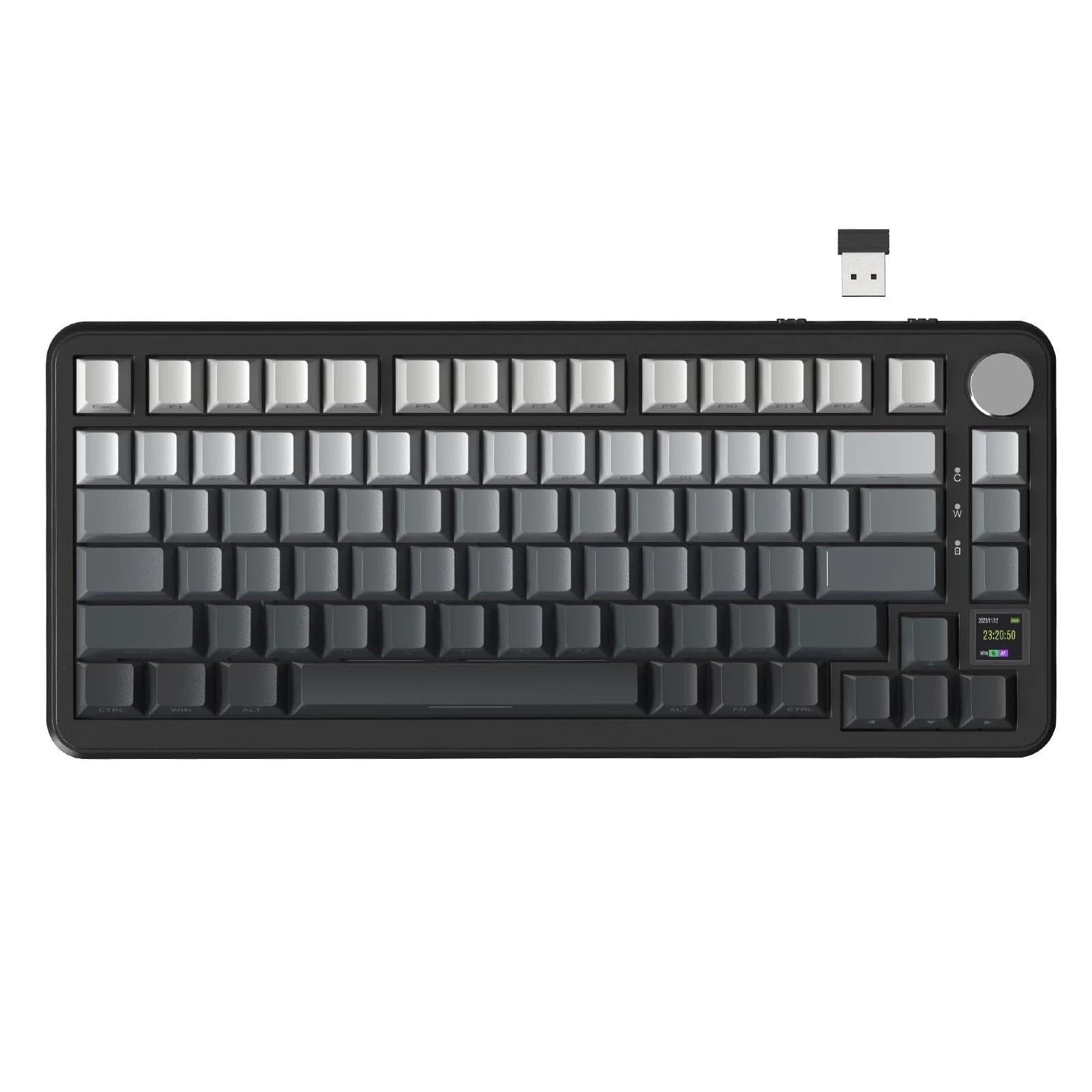 ATTACK SHARK M86 Wireless Mechanical Gaming Keyboard, 75% Gasket Hot Swappable RGB Custom Keyboard, Side Printed PBT Keycaps
