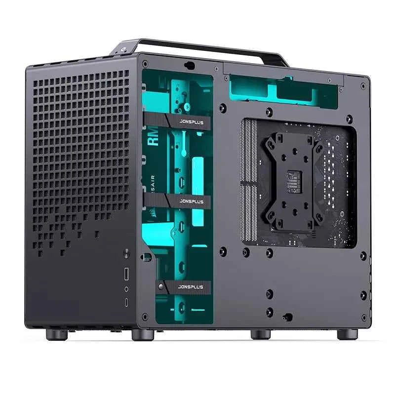 Jonsbo Z20 MATX ATX PC Case Chassis 20L Detachable Handle Case Support 240mm AIO Cooler Type-C Black Desktop Small Compact Case