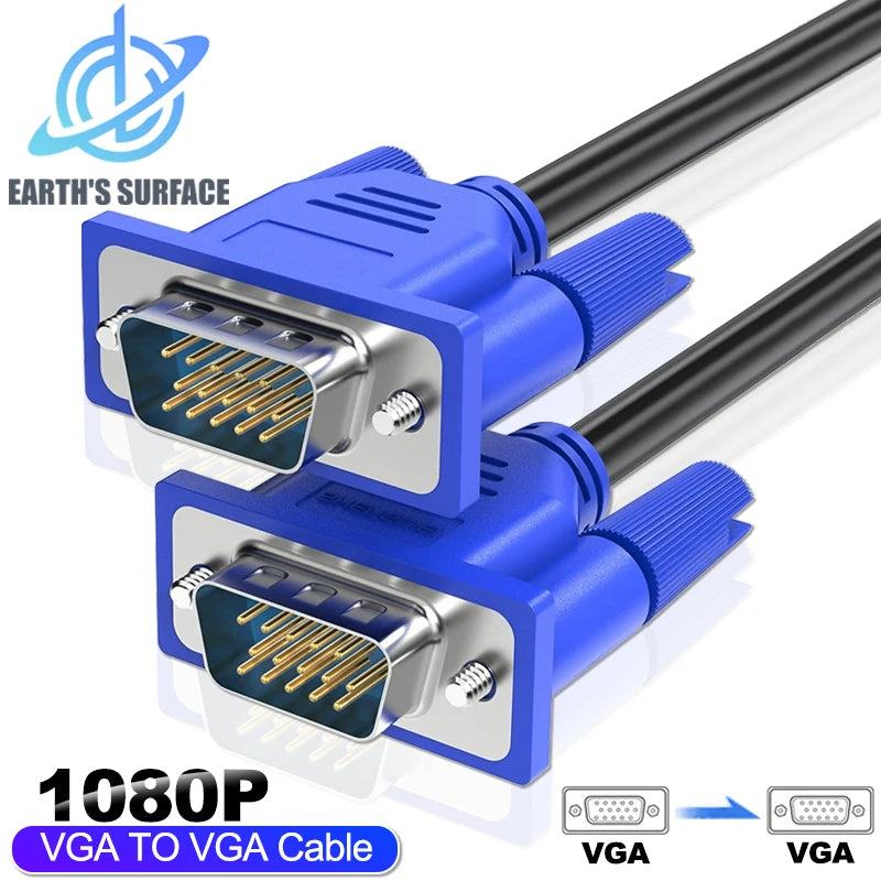 1080P VGA to VGA Extension Cable Male to Male VGA Video Converter Cables With Magnetic Ring for Computer Monitor Projector HDTV - WinSupport Tech