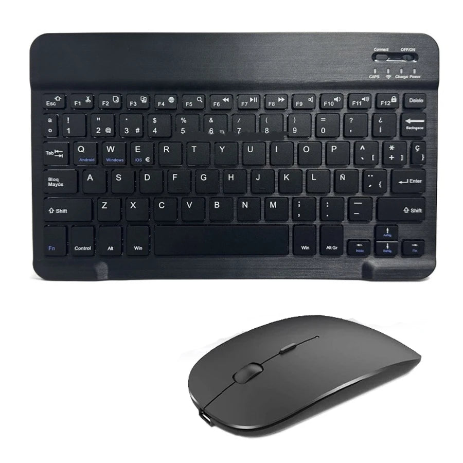 Spanish French Bluetooth Wireless Keyboard Azerty Russian For iPad Mac PC Tablet Cell Phone Laptop And Mouse Mini With N Gamer