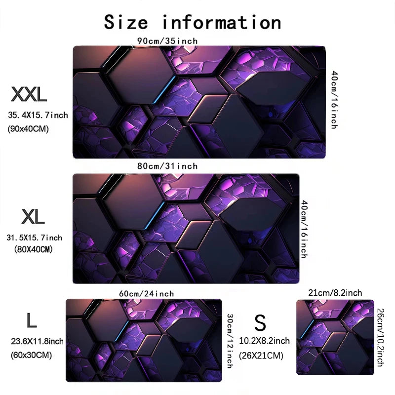 New Cool Geometric Pattern 3D Mouse Pad Computer Laptop Mouse Pad Office Large Gaming Mousepad Rubber Bottom Non-Slip Desk Mat