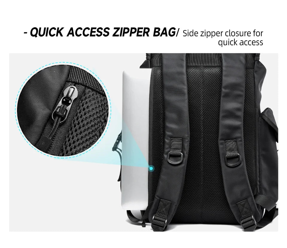 Large Capacity Laptop Backpack Travel Business Men Backpack  Oxford Waterproof With Anti-Theft Zipper Bag Fit Explorer Hiking