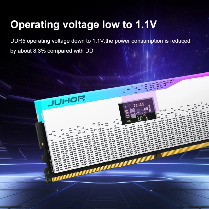 JUHOR Desktop Memory RGB DDR5 16GBX2 6000MHz 5600MHz High speed Memory Ram - WinSupport Tech