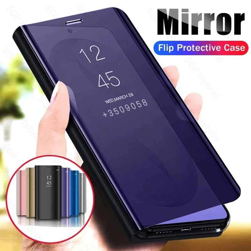 Smart View Mirror Leather Flip Case for Samsung Galaxy S26 Ultra Sumsung Samsang S 26 Plus S26Ultra S26+ 5G Magnetic Stand Coque