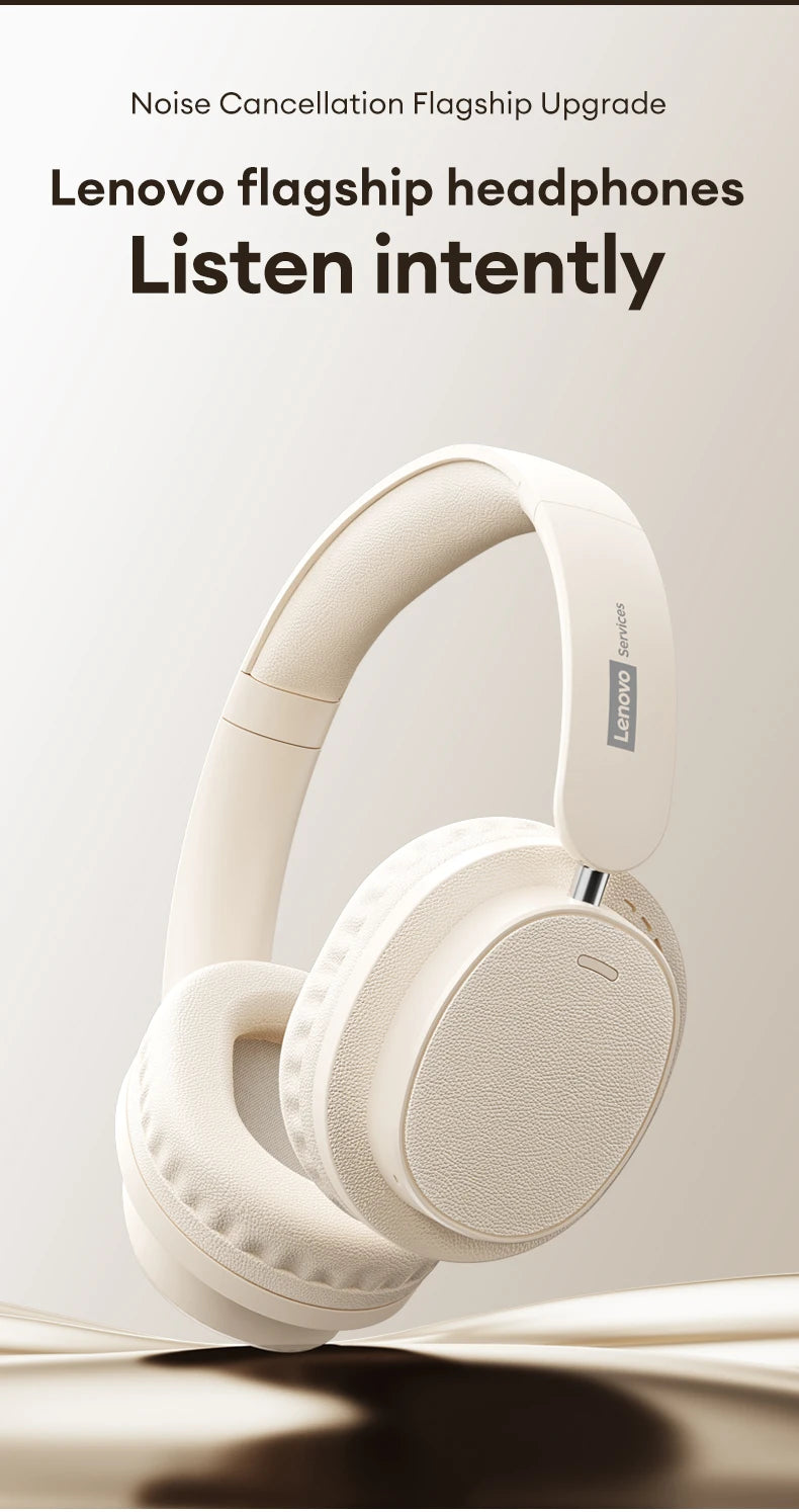 Retro TH30 Pro Lenovo Gaming Headset Wireless Bluetooth 6.0 Over Ear Headphone Foldable Sport Leather Earphones Gifts LS105