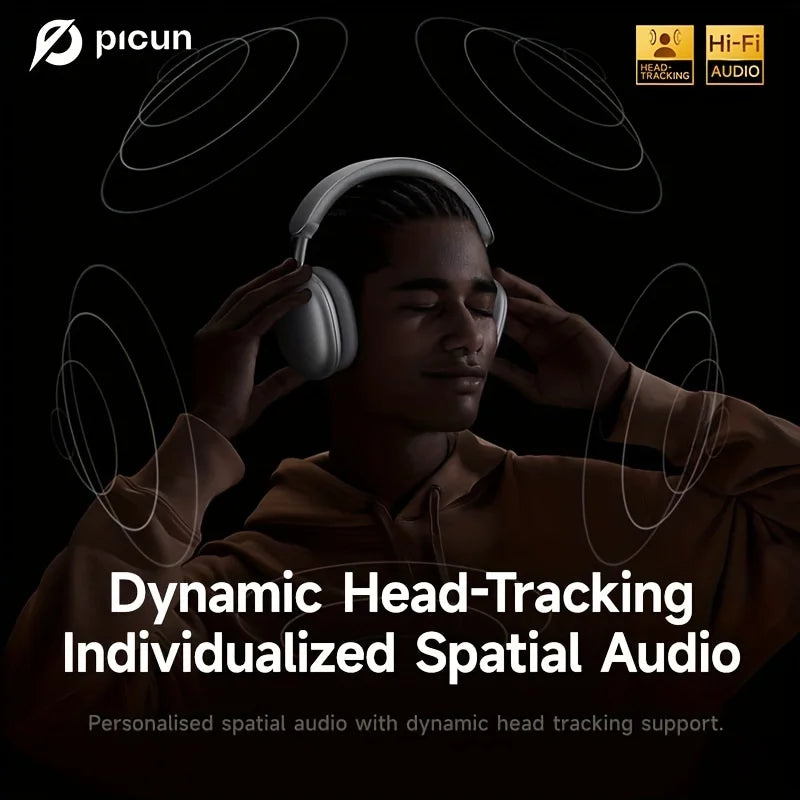 Wireless Over-Ear Bluetooth Headphones, Active Noise Cancelling, HiFi Stereo Sound, Long Battery Life, Comfortable Soft Memory Foam Ear Cushions, Foldable Design for Gaming, Music, Travel, Work, TV, PC, Dual Device Connection