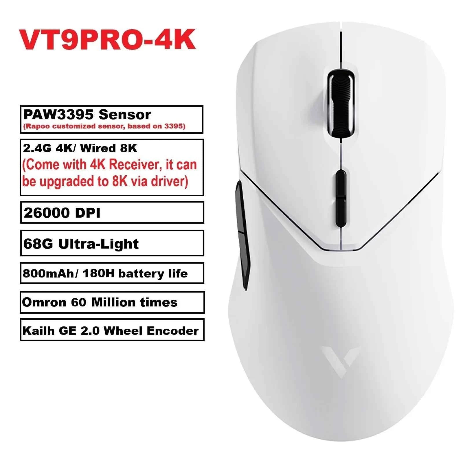 RAPOO VT9PRO Wireless Gaming Mouse
