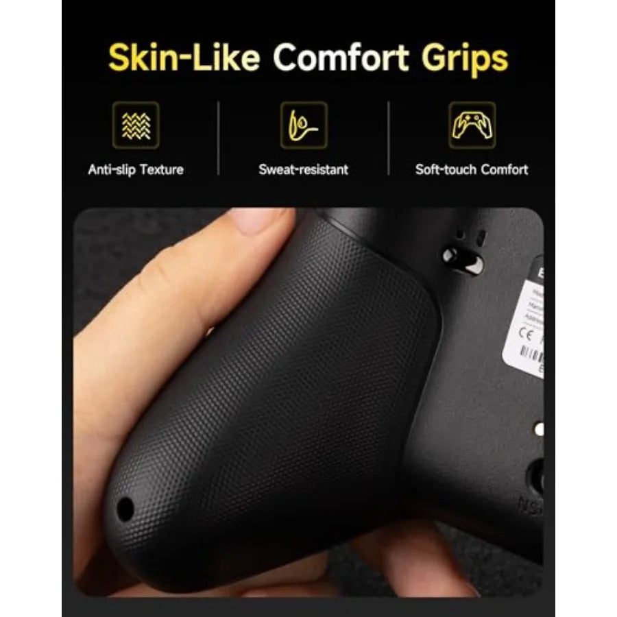 X05Pro Wireless Gaming Controller for PC, Switchand Phone Ultra-Quiet Buttons, Hall Effect Joysticks, 2-Stage Triggers, 1000Hz