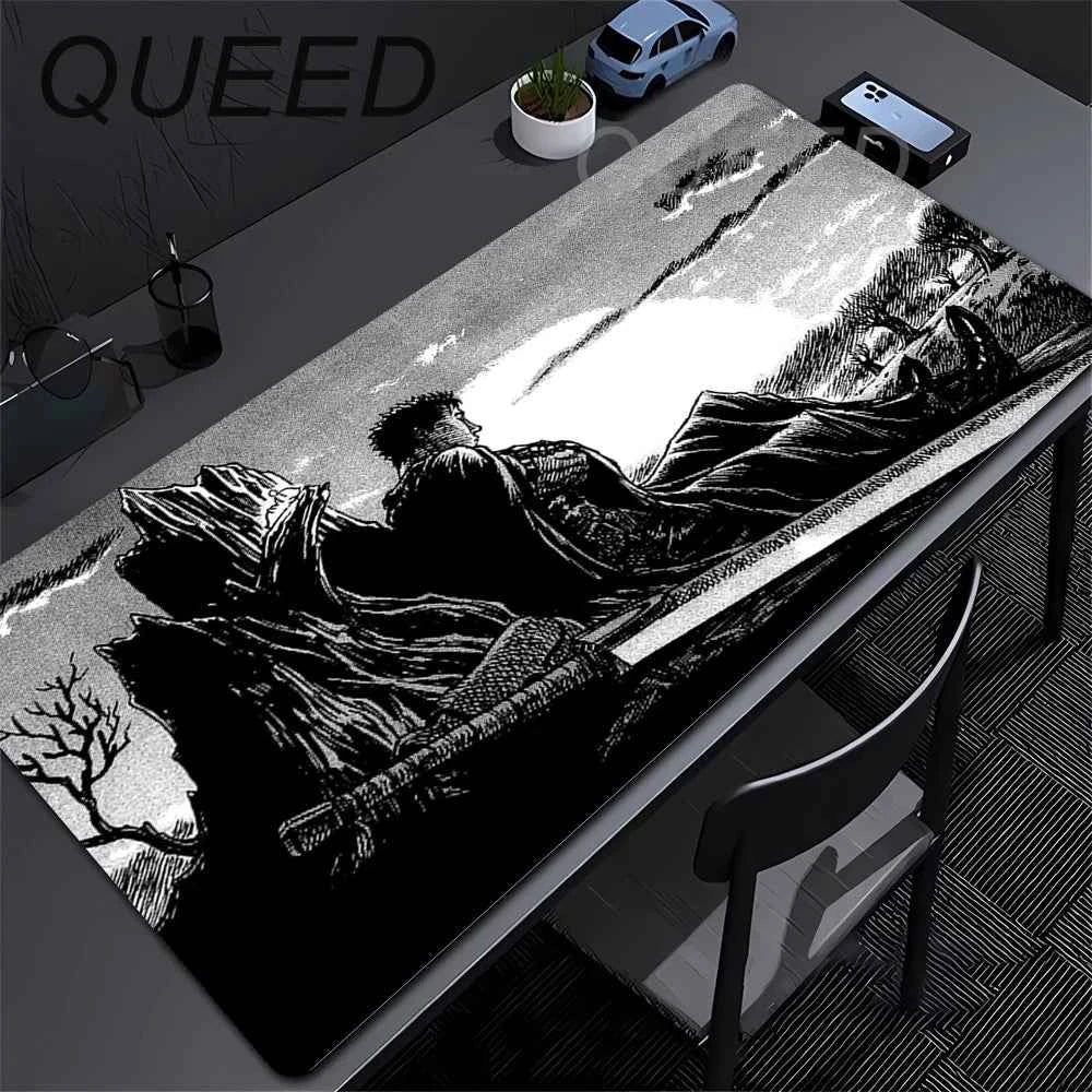 Guts sword in berserk Mouse Pad Gaming Mousepad Pc Accessories Keyboard Mat Desk Protector Mats Anime Berserk Speed Mouse Pads