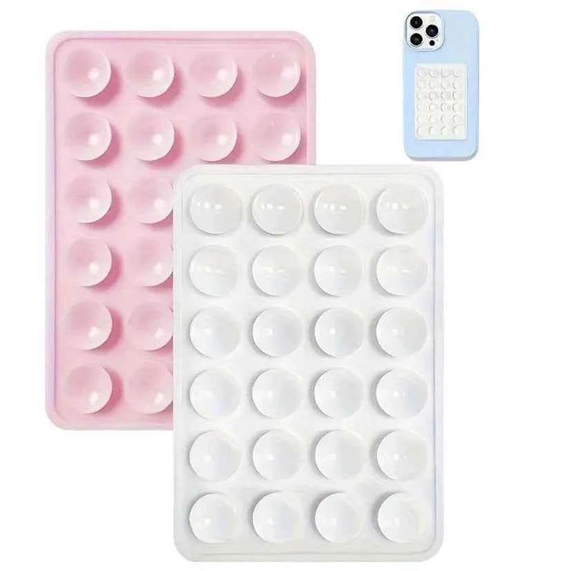 Silicone Suction Phone Holder Mat Multifunctional Suction Cup Wall Stand Square Anti-Slip Single-Sided Case Mount Back Sticker