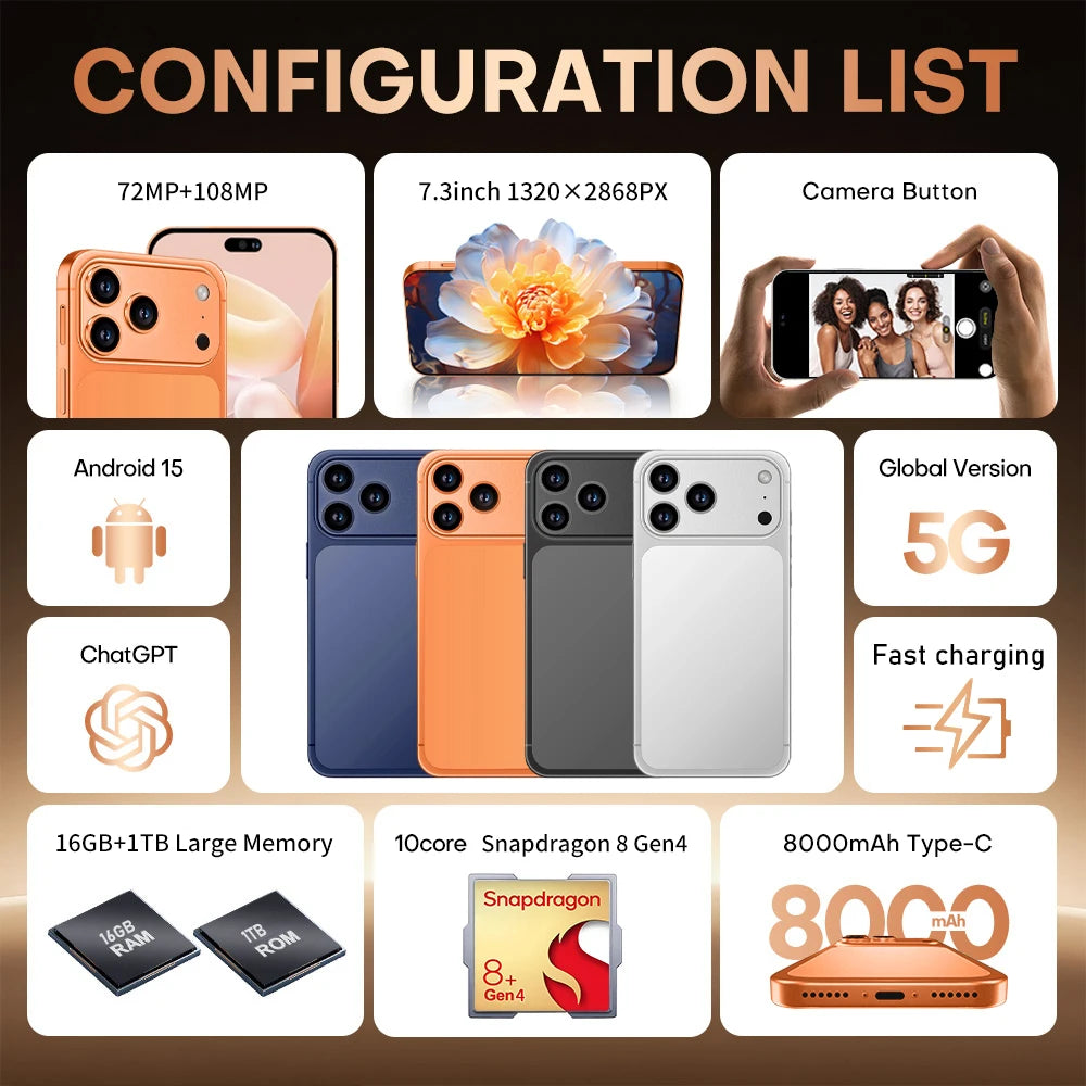 2026 HOT NEW Silicone Case For i17 Pro Max 7.3inch Smartphone Shockproof Cover Lite Moblie Phones Cases Accessories High Quality