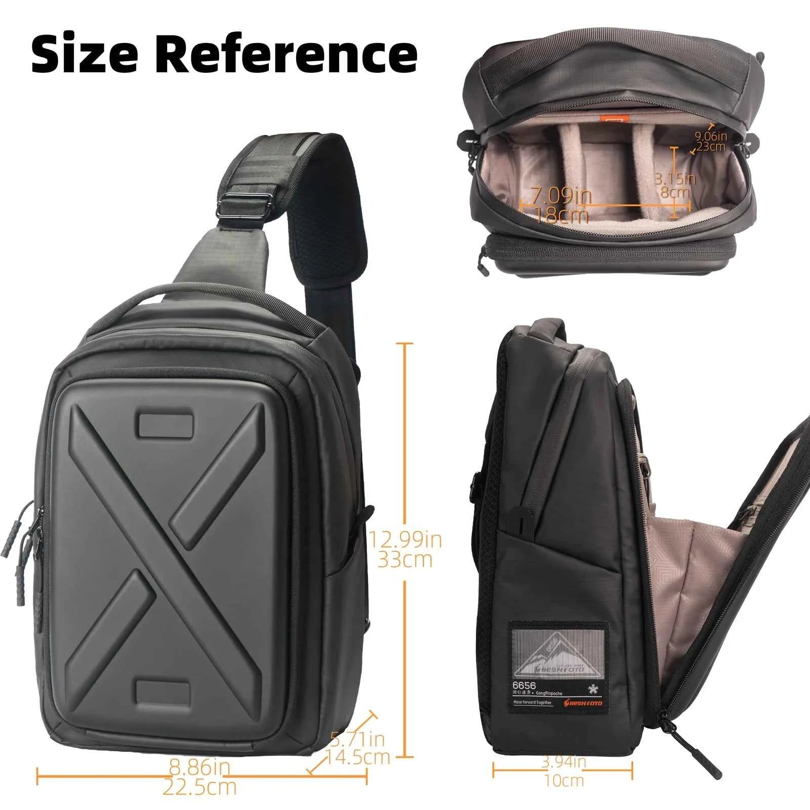 Besnfoto Waterproof Hardshell Camera Backpack for Sony A7 II/III/IV/R/V & Canon R100/R50 | DSLR SLR Mirrorless