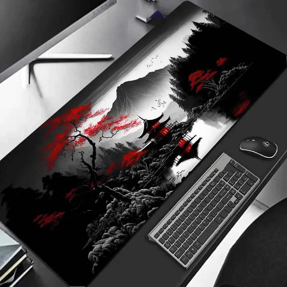 Sakura Scenery Mouse Pad Large Anti-Slip Rubber Gaming MousePad Durable Thick Seam Edge Suitable for Office and Gaming Desk Mats