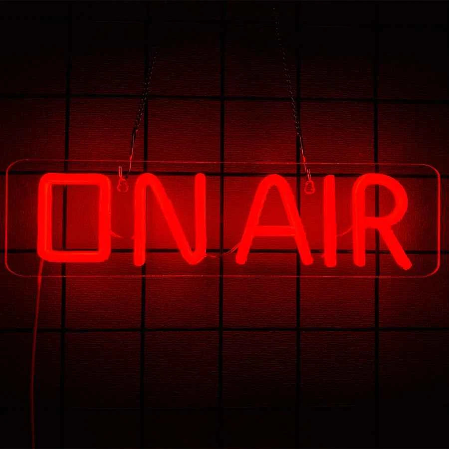 ON AIR Neon Signs, LED Studio Live Decorative Lights,  USB Connected, for Streamers Influencers Gamers  Party Decoration