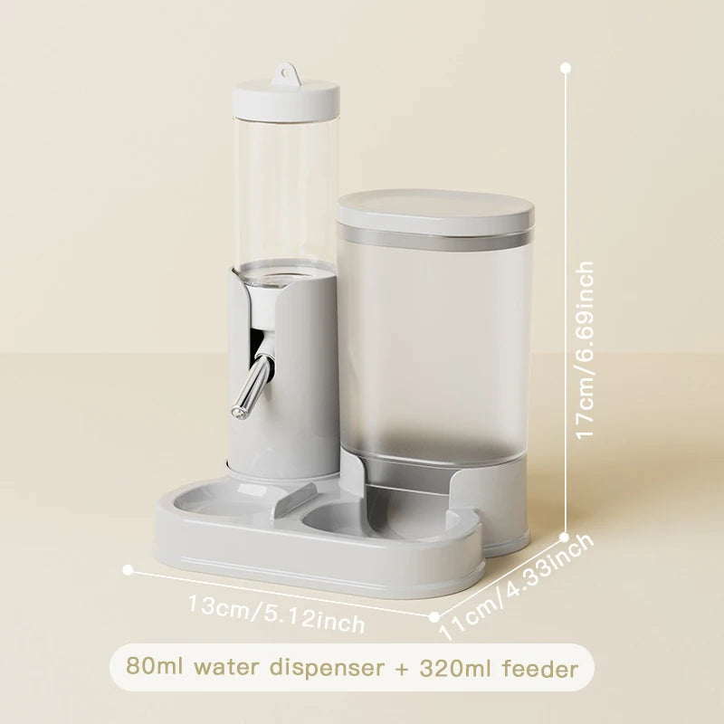 Auto Feeder And Waterer Two-in-One for Hamsters Guinea Pigs Chinchillas - Rolling Ball Water Bottle Integrated Feeding Tool