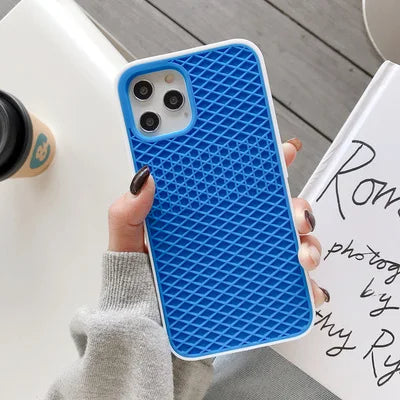 Case For iPhone 16 15 14 13 12 11 Pro Max XR XS X Waffle Shoe Sole Phone Case for iPhone 6 7 8Plus Silicone Back-Vans-case Cover
