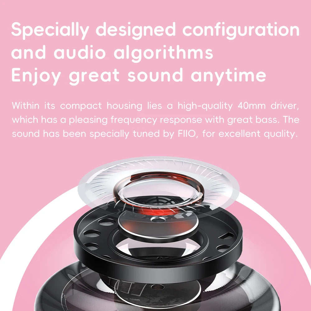 FiiO ANYTIME Bluetooth 5.4 Wireless Headphone with Noise Cancellation
