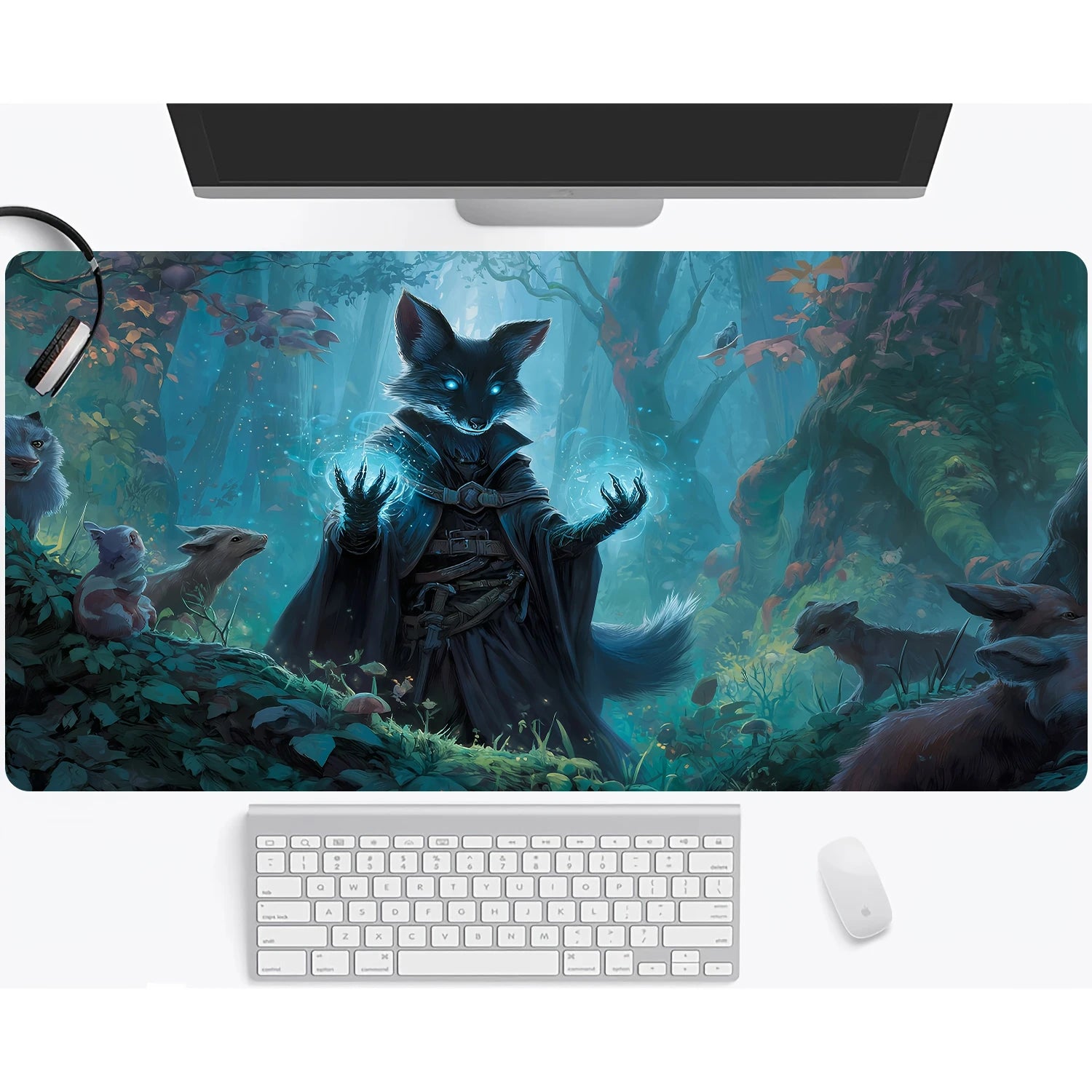 Magic playmat gathering gaming mats Frog Wizard theme anime desk mat Desk accessories 35X60cm mouse mat Raccoon tapete magic mat
