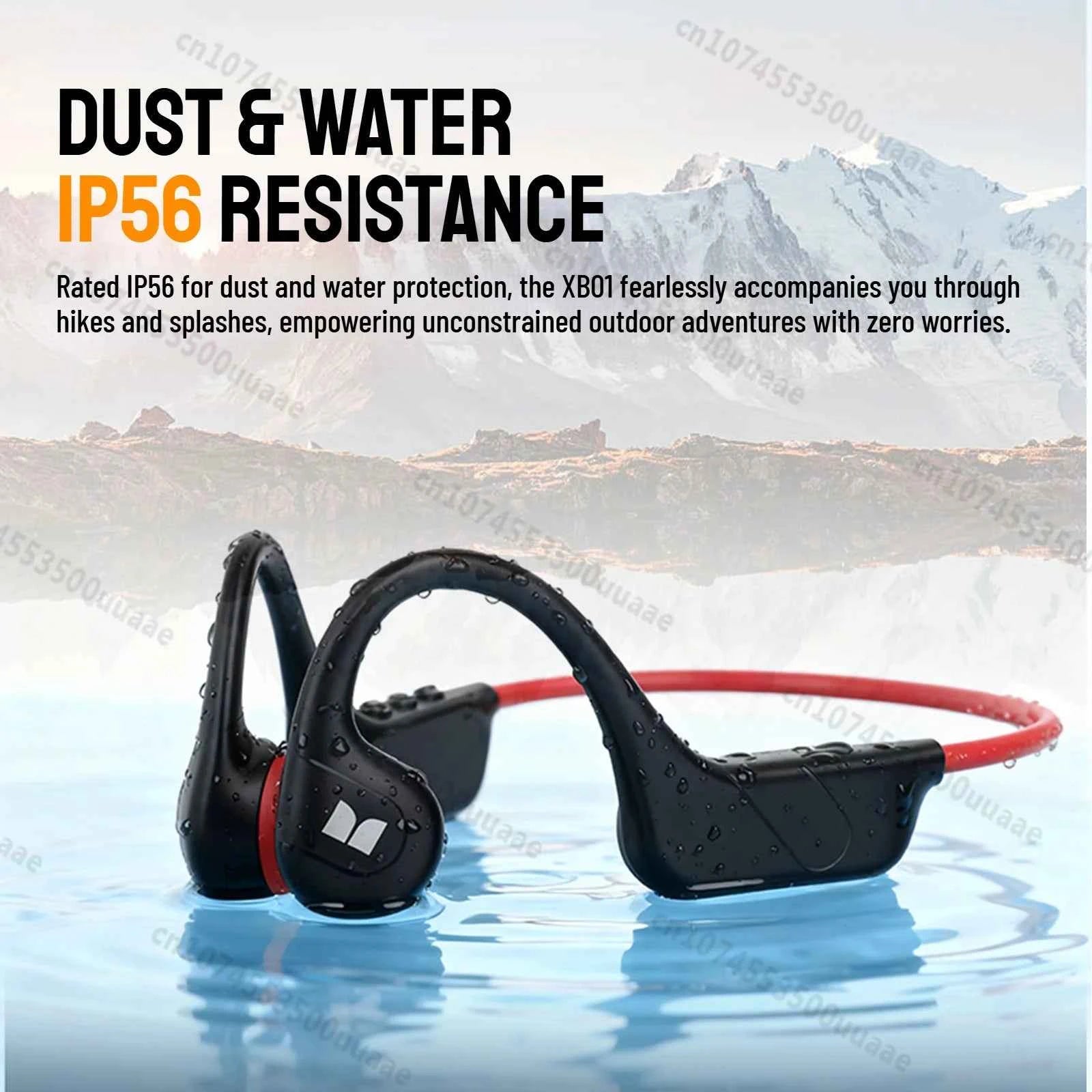 Monster XB01 Bone Conduction Bluetooth 6.0 Headphone HiFi Stereo Wireless Earphones IP56 Dust/Water Resistance Sports Earhook