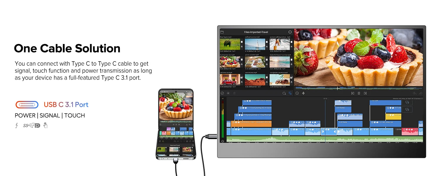 EVICIV Portable Monitor 15.6