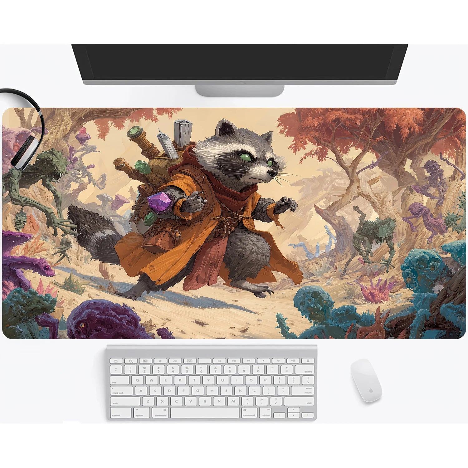 Magic playmat gathering gaming mats Frog Wizard theme anime desk mat Desk accessories 35X60cm mouse mat Raccoon tapete magic mat