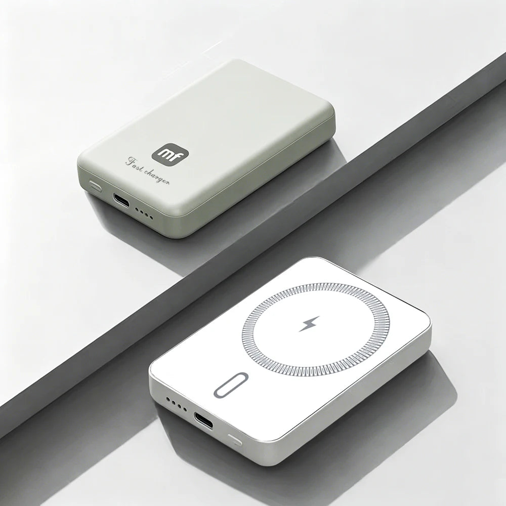 Mufod Qi2 Magnetic Power Bank 5000mah 15W Wireless Charging 20W Portable Wired Charge PD 22.5W Type C Cable Bidirectional Fast Charging Powerbank For Iphone 17 16 15 Pro Max Magsafe Xiaomi Samsung Magsafe Oneplus Mobile Batte