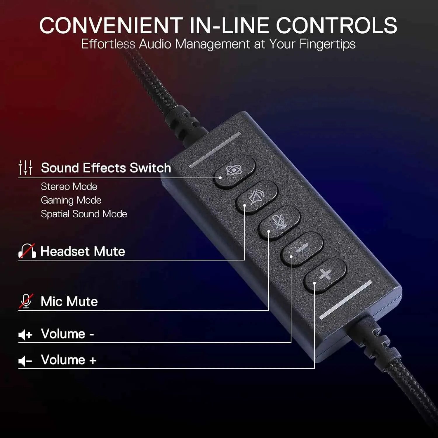 Redragon H730 USB Wired Gaming 53mm Drivers, 360° Spatial Sound, Detachable Noise-Canceling Microphone Headset