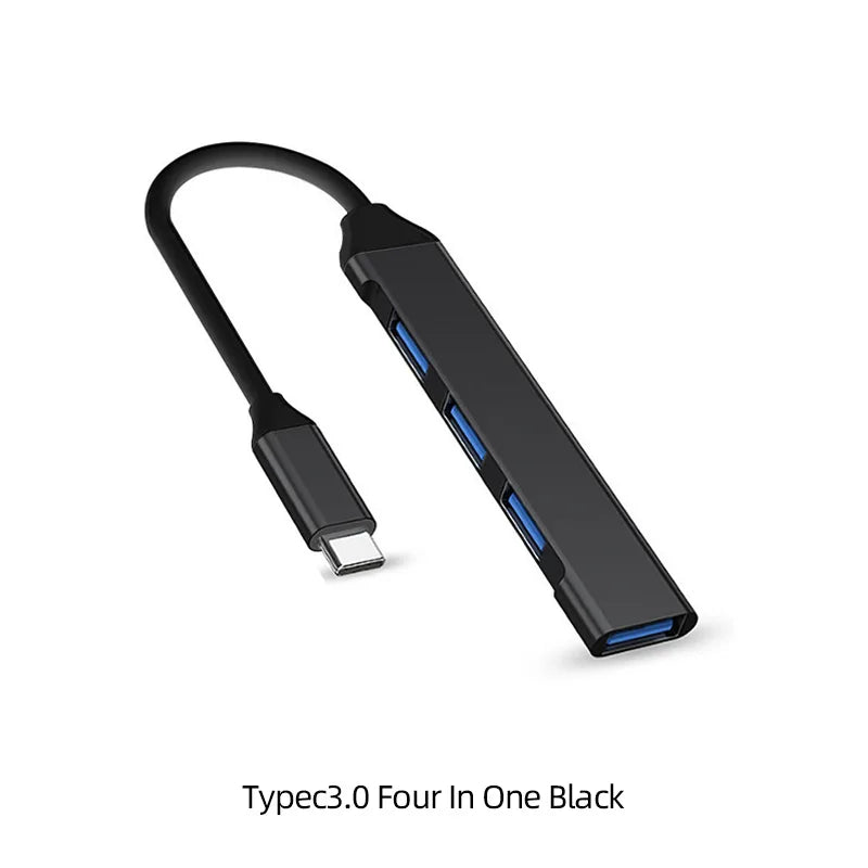 USB 3.0 Hub USB Hub 4 Port High Speed Type c Splitter 5Gbps For PC Computer Accessories Multiport HUB 4 USB 3.0 2.0 Ports