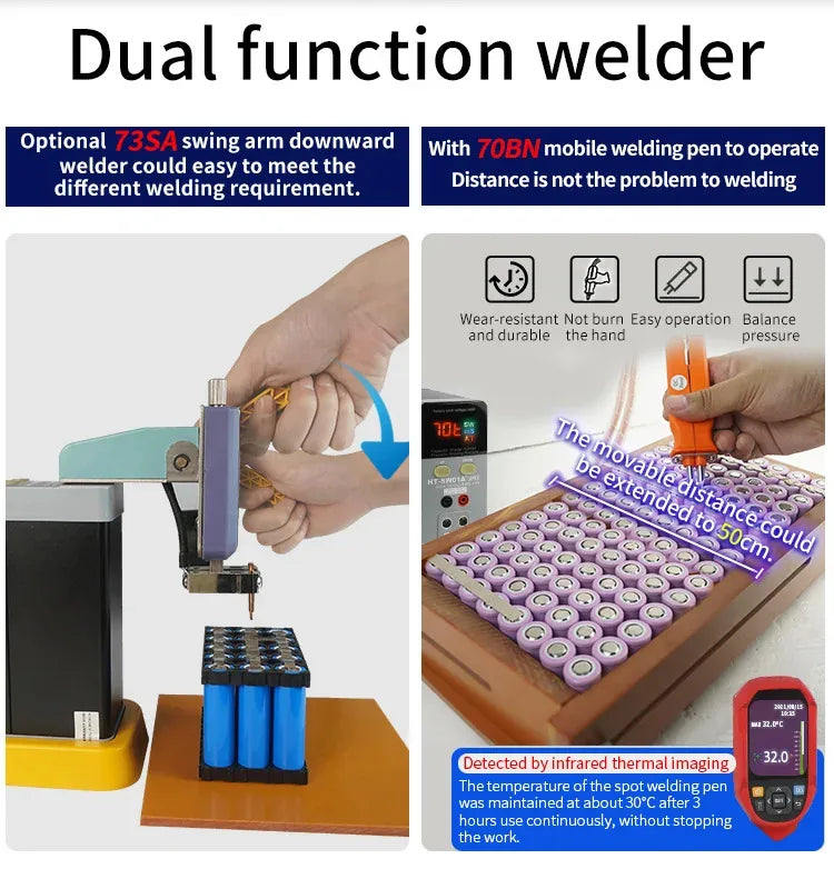 Energy Storage Capacitor Spot Welding Machine 11.6KW 14.5KW 21KW 42KW Battery Welder Spot Welder Pure Nickel Welding