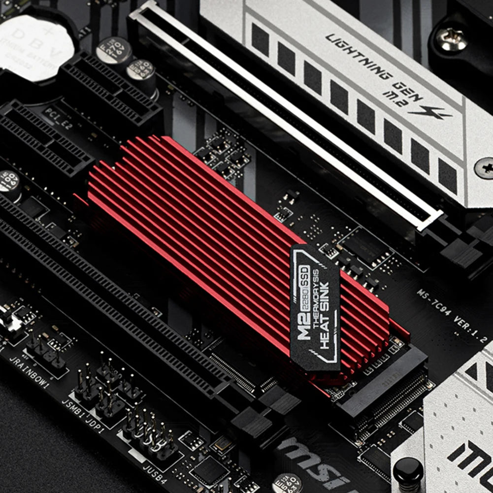 M.2 NVME 2280 Solid State Hard Disk Radiator Aluminum M.2 SSD Heat Sink M.2 SSD Cooler With Thermal Pad For PS5 Desktop PC