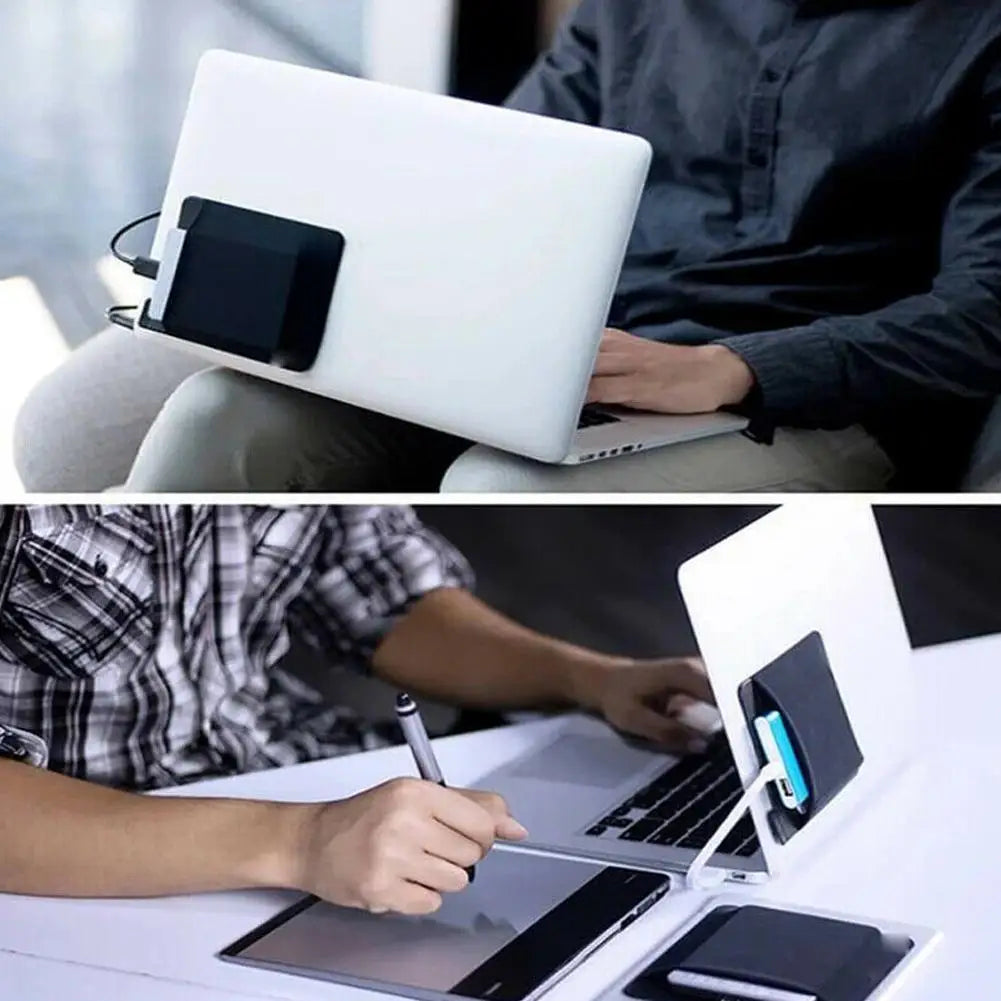 Adhesive Pocket Pouch For Laptop Laptop Back Storage Bag Portable Reusable Storage Pocket For External Hard Drive Stylus Pens