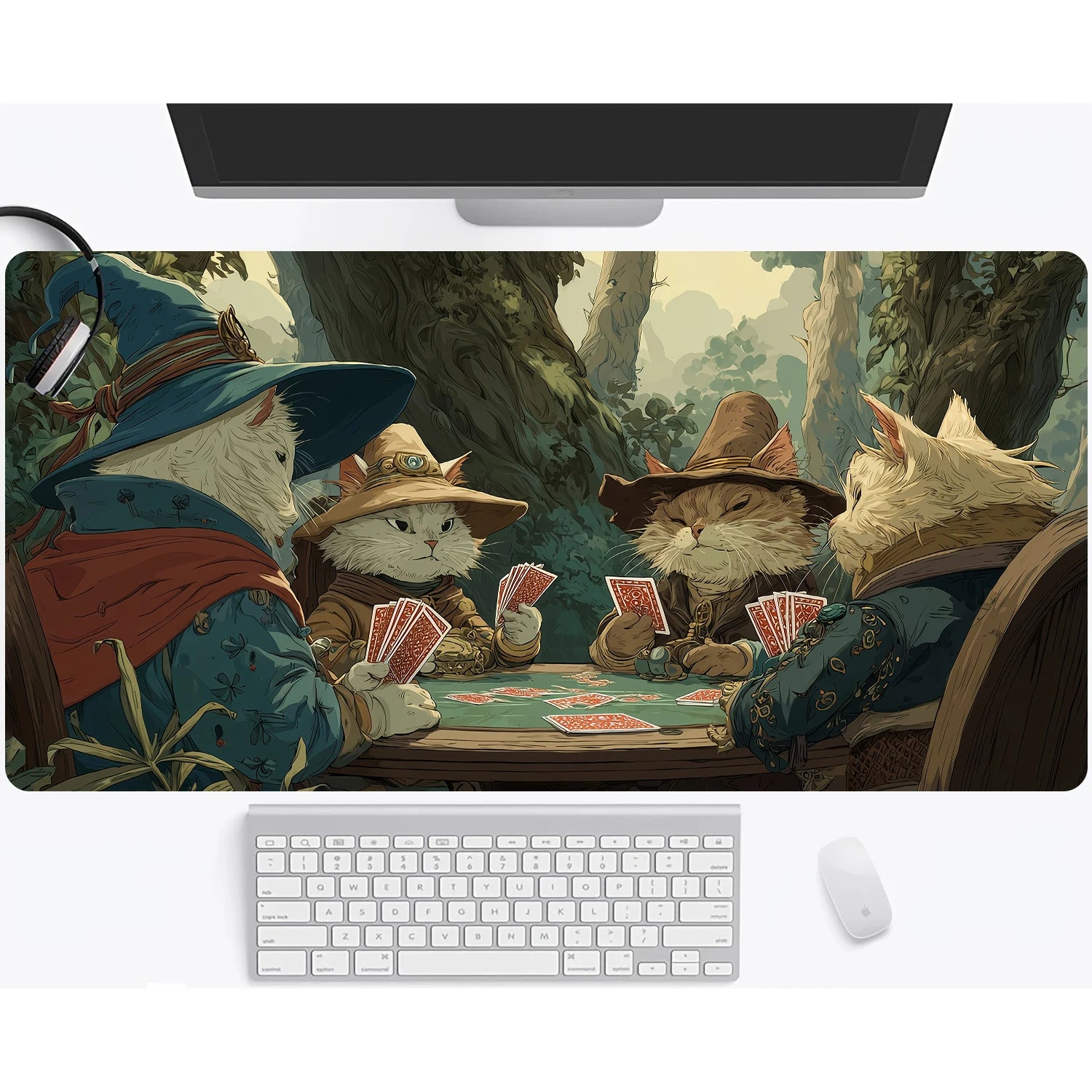 Magic playmat gathering gaming mats Frog Wizard theme anime desk mat Desk accessories 35X60cm mouse mat Raccoon tapete magic mat