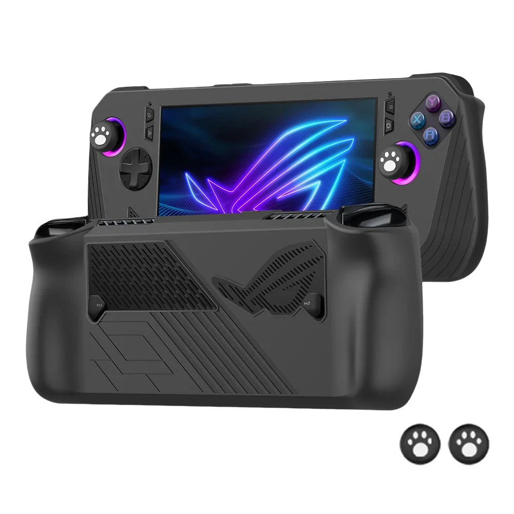 Silicone Protective Cover Shockproof Protector Sleeve Anti-Scratch with Lanyard Suitable For Asus ROG Ally X Gaming Console