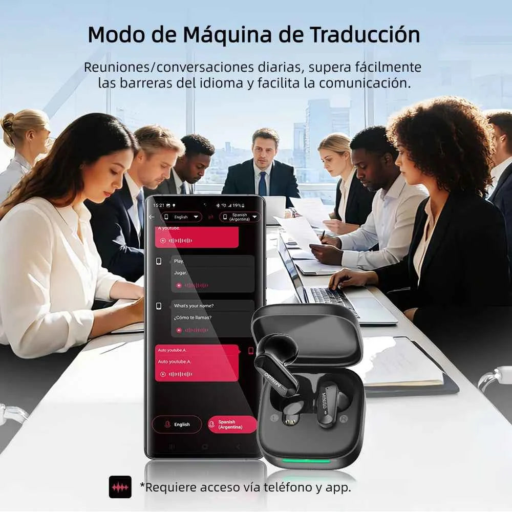 MINISO MS119 Wireless Bluetooth Earphones Ai Translator Headphones Low latency Earbuds 50Hrs Playback More Comfortable to wear