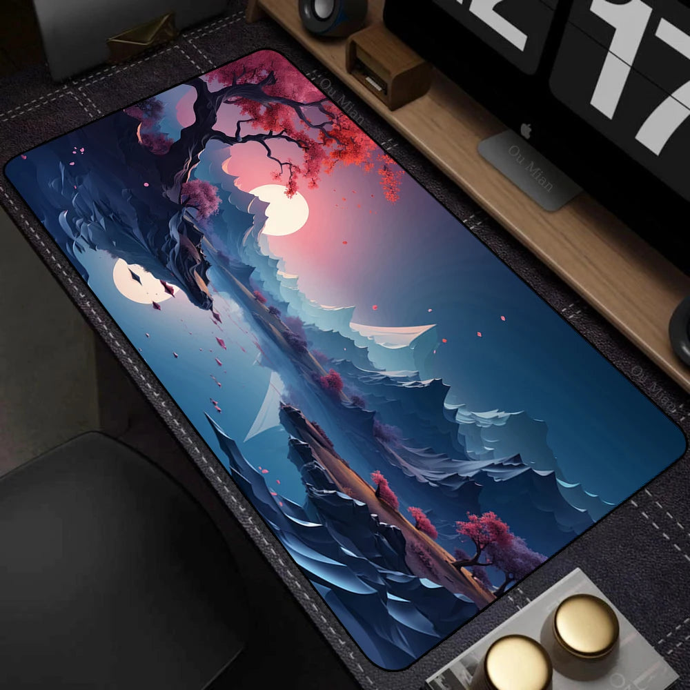 XXL Mouse Pad Anime Natural Scenery Mousepad Large Teclado Mousepad Pc Keyboard Gaming Table Mats Laptop 900x400 Mouse Mat