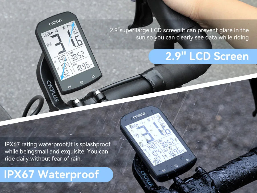 CYCPLUS M1+Z1 Cycling GPS Wireless Bike Computer With BLE 5.0/ANT+ with 2.9