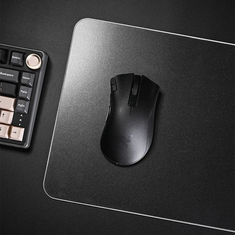 Large Tempered Glass Mouse Pad Extra Large FPS Esports Desk Pad Upgraded Smooth Custom Anti Slip Special Crystal Mist Surface