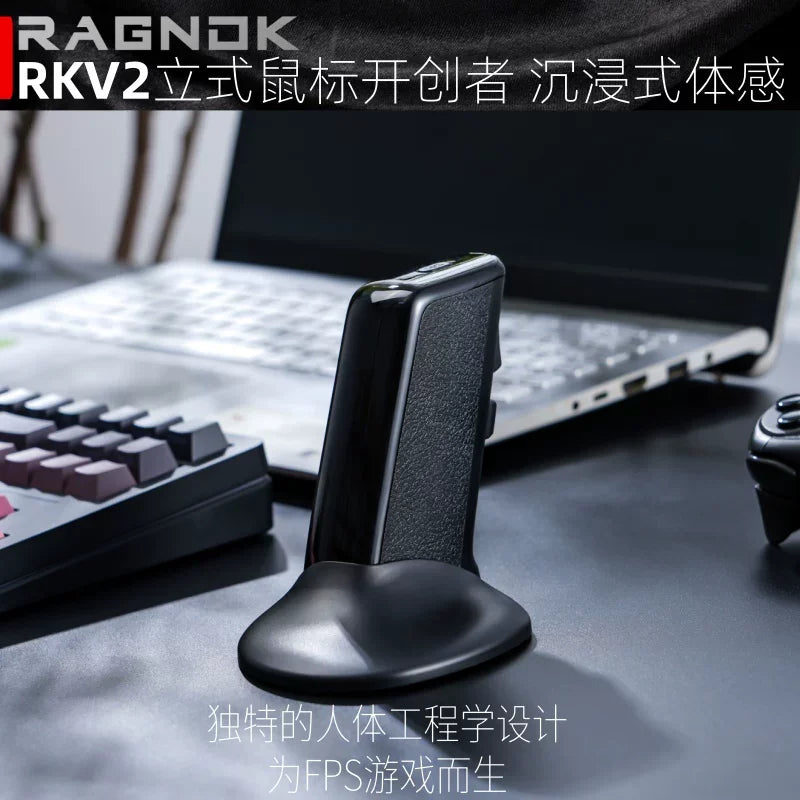 RAGNOK Gun-Shaped Gaming Mouse Black Switch Trigger Dual-Mode Charging Vertical Wrist-Support Ergonomic Design FPS